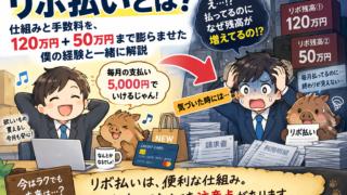リボ払いとは?仕組みと手数料を、120万円+50万円まで膨らませた僕の経験と一緒に解説