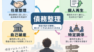 債務整理とは？任意整理・個人再生・自己破産など4つの方法をわかりやすく解説