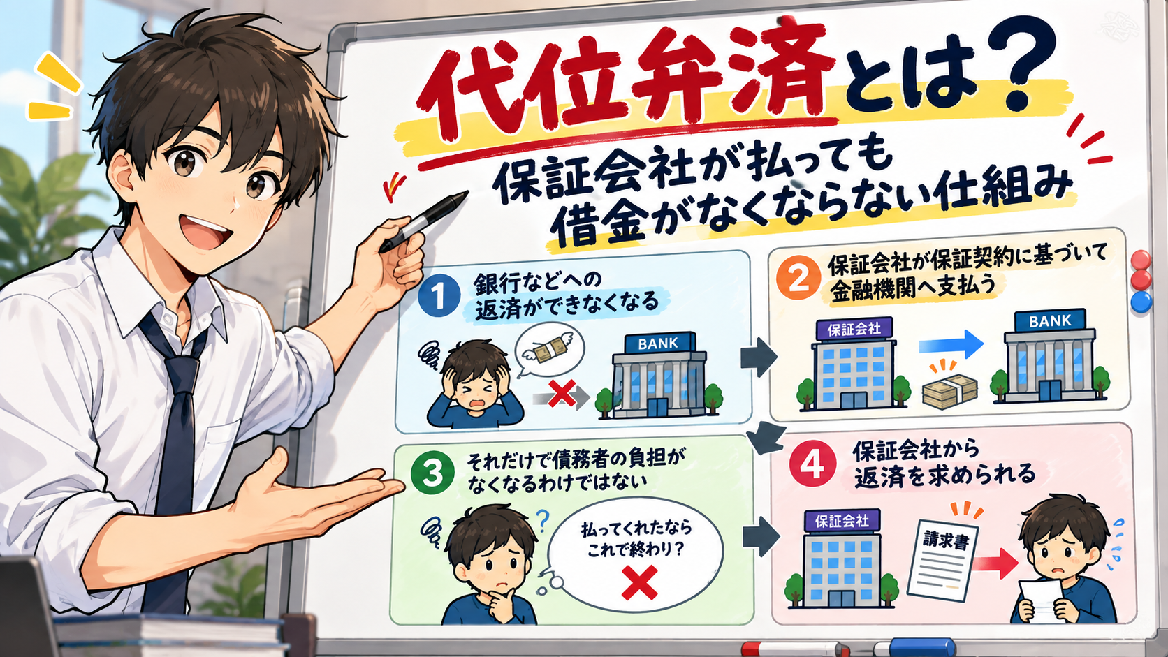 代位弁済とは？保証会社が払っても借金がなくならない仕組み